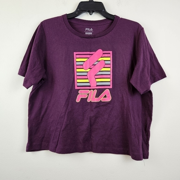 FILA graphic cropped tee Tshirt Size XL - Picture 1 of 4